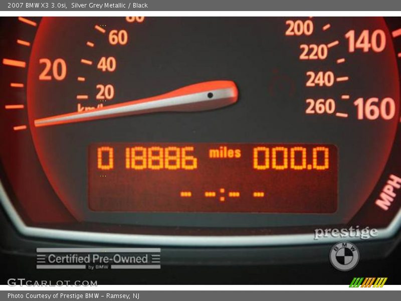 Silver Grey Metallic / Black 2007 BMW X3 3.0si