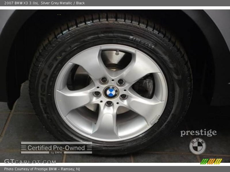 Silver Grey Metallic / Black 2007 BMW X3 3.0si