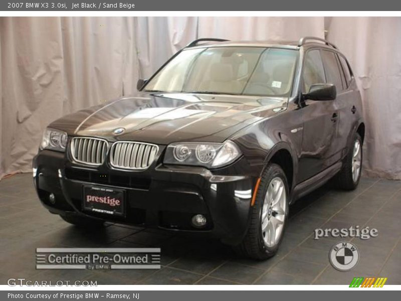 Jet Black / Sand Beige 2007 BMW X3 3.0si