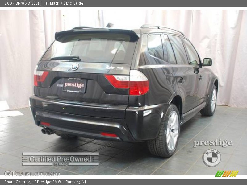 Jet Black / Sand Beige 2007 BMW X3 3.0si
