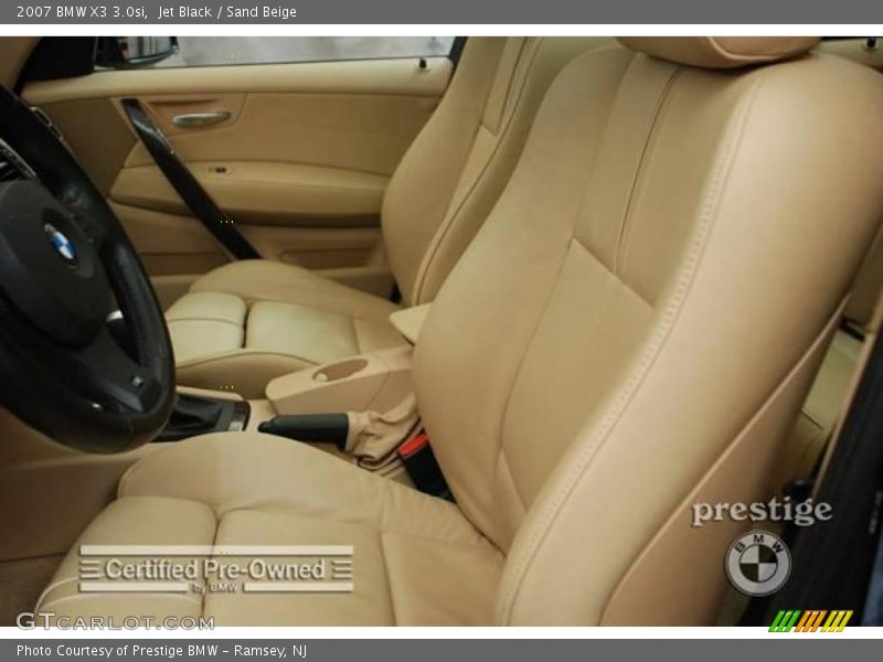 Jet Black / Sand Beige 2007 BMW X3 3.0si