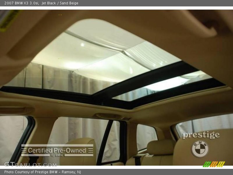 Jet Black / Sand Beige 2007 BMW X3 3.0si