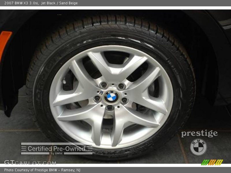 Jet Black / Sand Beige 2007 BMW X3 3.0si