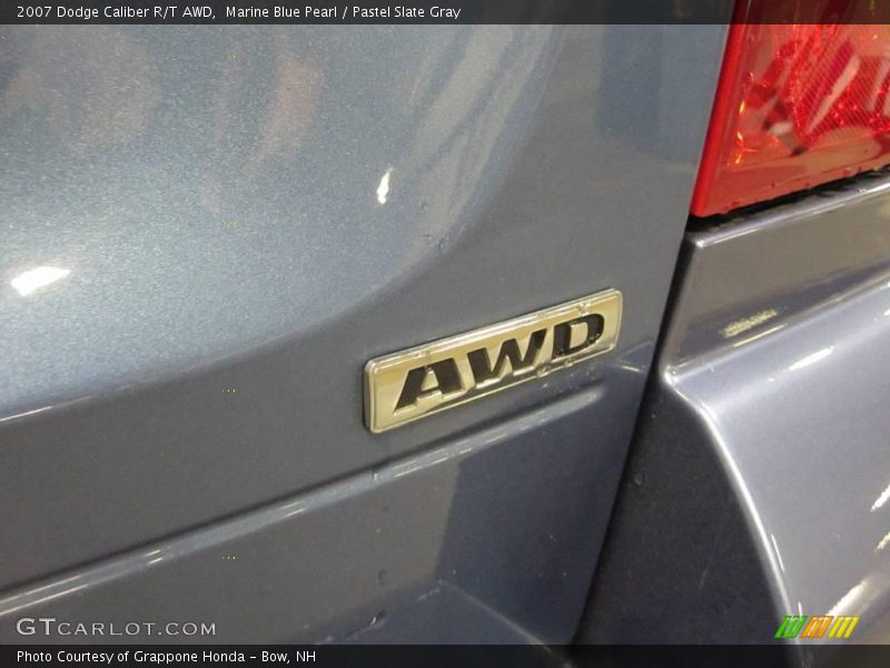 Marine Blue Pearl / Pastel Slate Gray 2007 Dodge Caliber R/T AWD