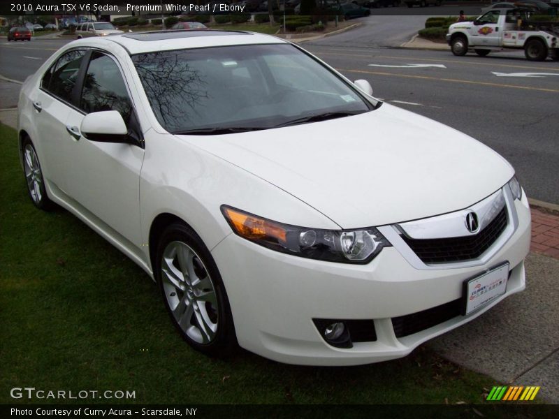 Premium White Pearl / Ebony 2010 Acura TSX V6 Sedan