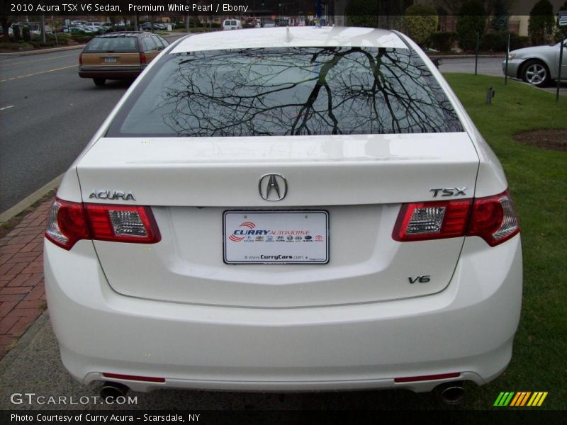 Premium White Pearl / Ebony 2010 Acura TSX V6 Sedan