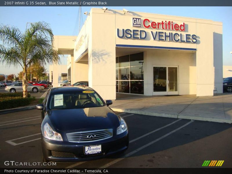 Blue Slate Metallic / Graphite Black 2007 Infiniti G 35 Sedan