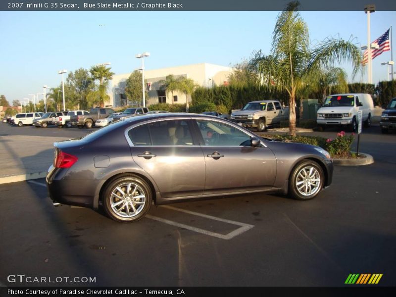 Blue Slate Metallic / Graphite Black 2007 Infiniti G 35 Sedan