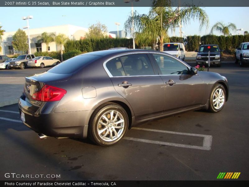 Blue Slate Metallic / Graphite Black 2007 Infiniti G 35 Sedan