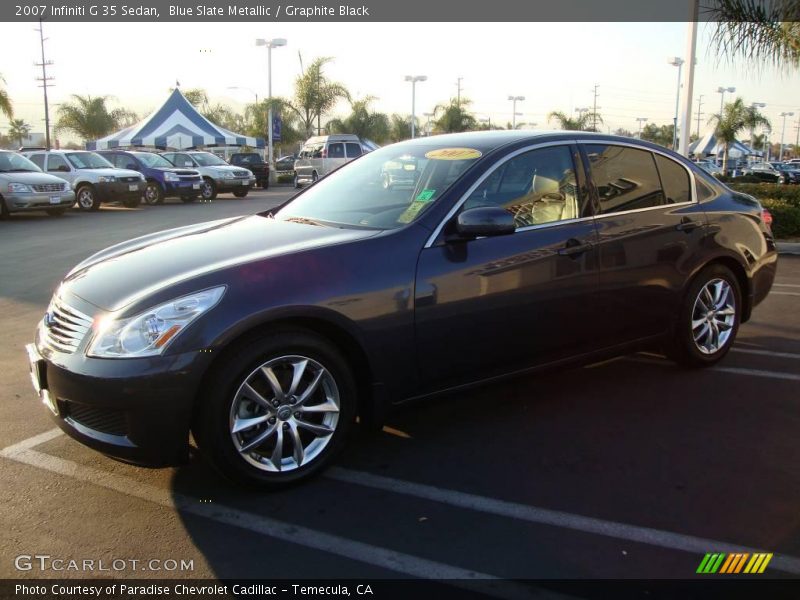 Blue Slate Metallic / Graphite Black 2007 Infiniti G 35 Sedan