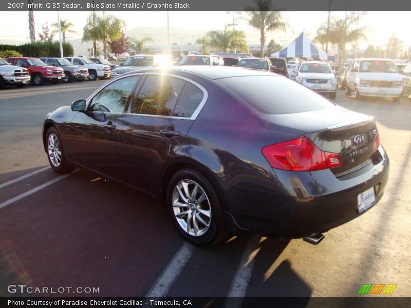 Blue Slate Metallic / Graphite Black 2007 Infiniti G 35 Sedan