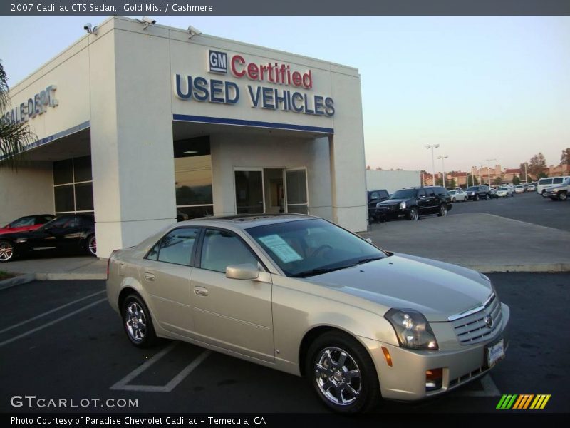 Gold Mist / Cashmere 2007 Cadillac CTS Sedan