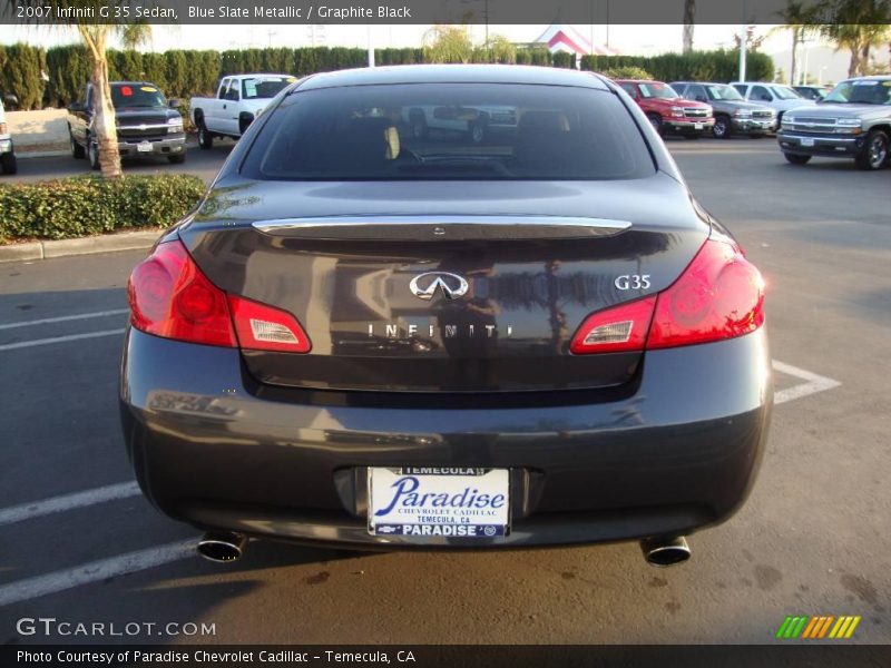 Blue Slate Metallic / Graphite Black 2007 Infiniti G 35 Sedan