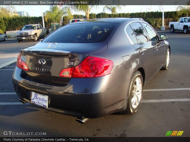 Blue Slate Metallic / Graphite Black 2007 Infiniti G 35 Sedan