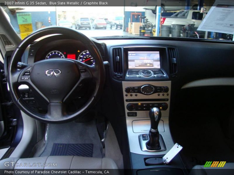 Blue Slate Metallic / Graphite Black 2007 Infiniti G 35 Sedan