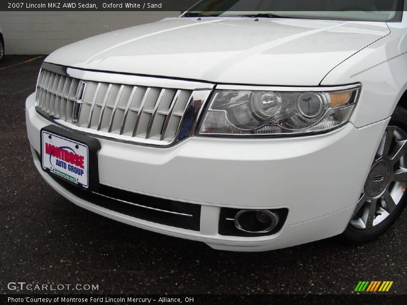 Oxford White / Sand 2007 Lincoln MKZ AWD Sedan