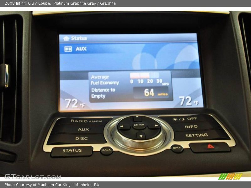 Platinum Graphite Gray / Graphite 2008 Infiniti G 37 Coupe