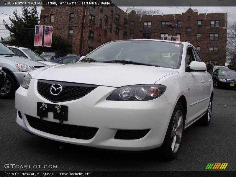 Whitewater Pearl Mica / Beige 2006 Mazda MAZDA3 i Sedan