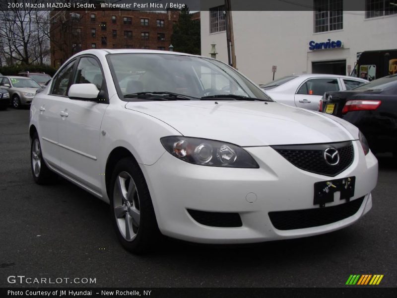 Whitewater Pearl Mica / Beige 2006 Mazda MAZDA3 i Sedan