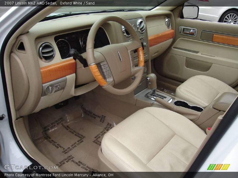 Oxford White / Sand 2007 Lincoln MKZ AWD Sedan