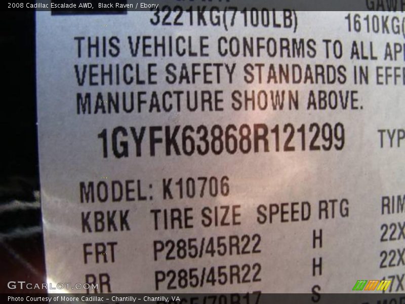 Black Raven / Ebony 2008 Cadillac Escalade AWD