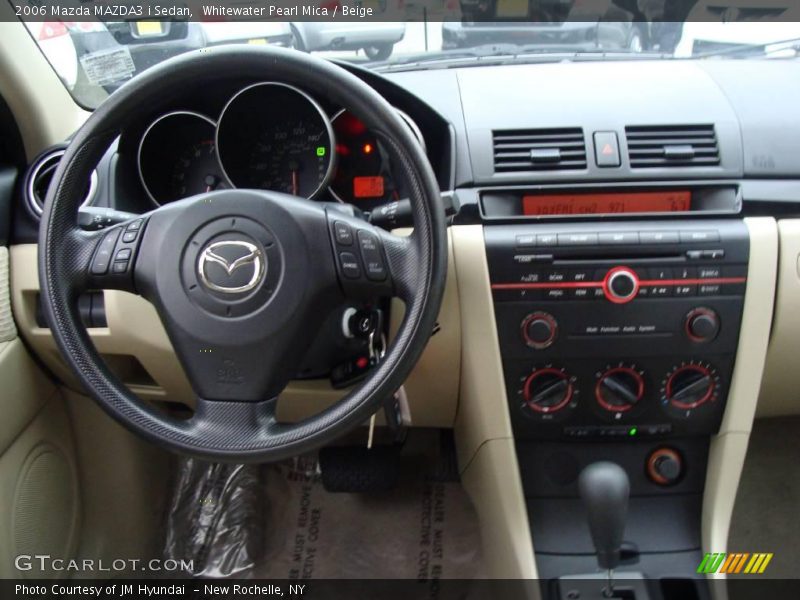 Whitewater Pearl Mica / Beige 2006 Mazda MAZDA3 i Sedan