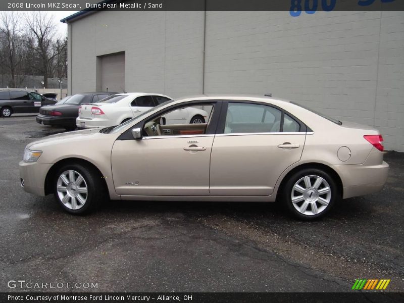 Dune Pearl Metallic / Sand 2008 Lincoln MKZ Sedan