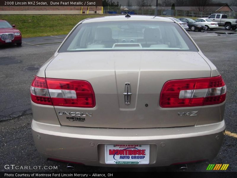 Dune Pearl Metallic / Sand 2008 Lincoln MKZ Sedan