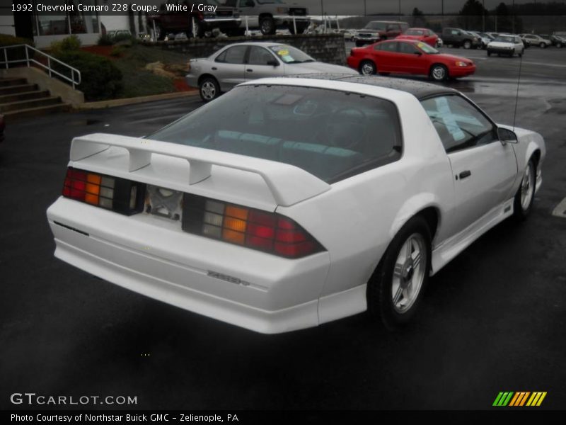 White / Gray 1992 Chevrolet Camaro Z28 Coupe