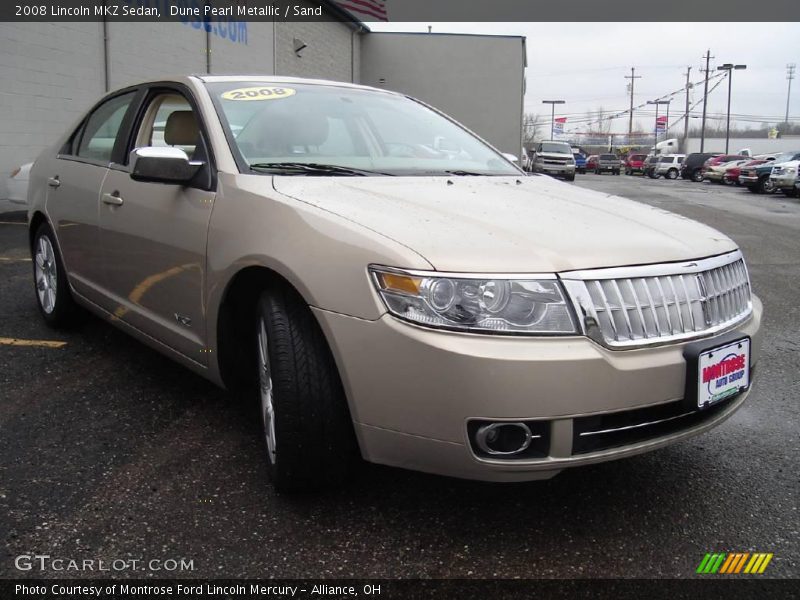 Dune Pearl Metallic / Sand 2008 Lincoln MKZ Sedan