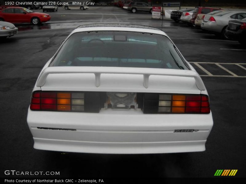 White / Gray 1992 Chevrolet Camaro Z28 Coupe