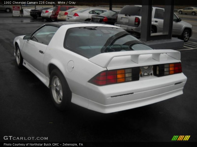 White / Gray 1992 Chevrolet Camaro Z28 Coupe