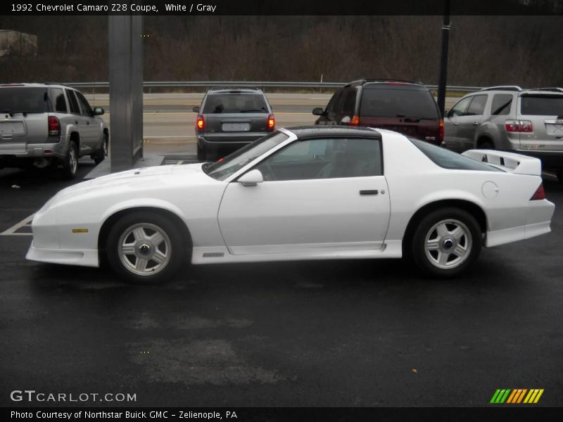 White / Gray 1992 Chevrolet Camaro Z28 Coupe