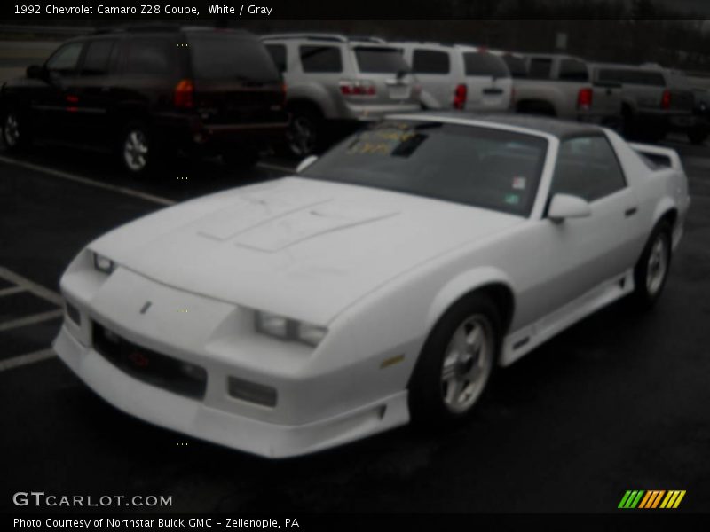 White / Gray 1992 Chevrolet Camaro Z28 Coupe