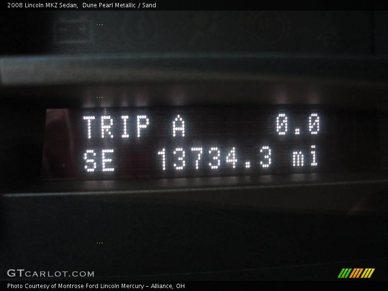 Dune Pearl Metallic / Sand 2008 Lincoln MKZ Sedan