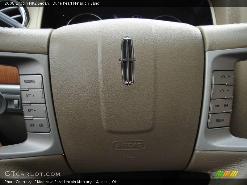 Dune Pearl Metallic / Sand 2008 Lincoln MKZ Sedan