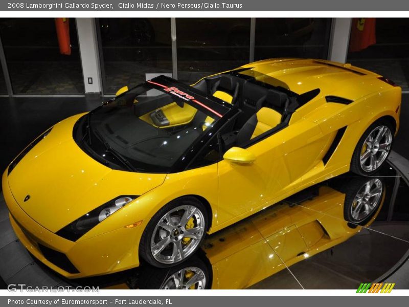 Giallo Midas / Nero Perseus/Giallo Taurus 2008 Lamborghini Gallardo Spyder