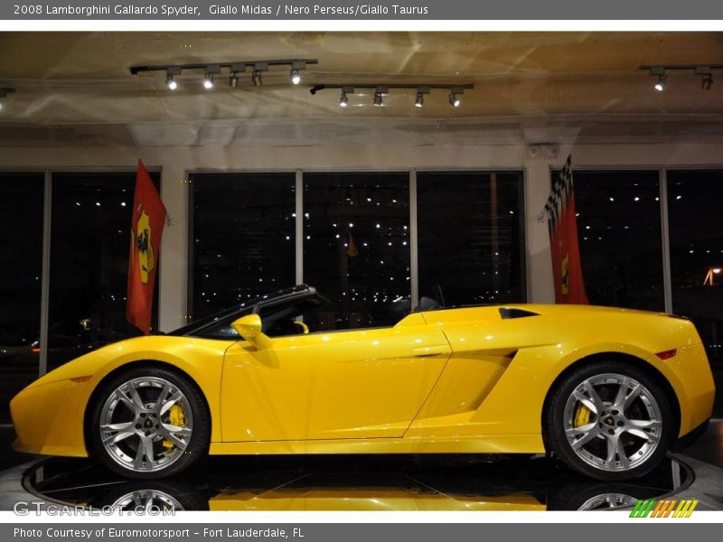 Giallo Midas / Nero Perseus/Giallo Taurus 2008 Lamborghini Gallardo Spyder