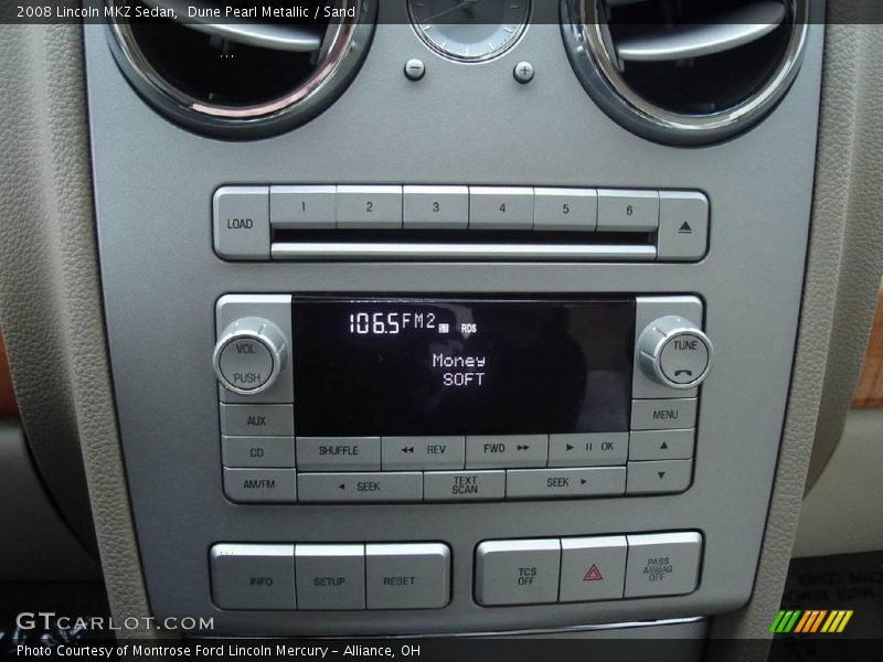 Dune Pearl Metallic / Sand 2008 Lincoln MKZ Sedan