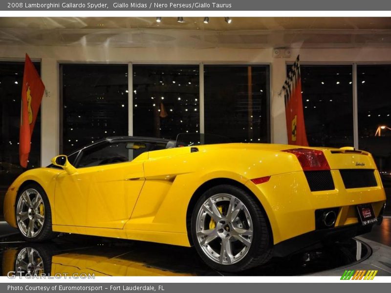 Giallo Midas / Nero Perseus/Giallo Taurus 2008 Lamborghini Gallardo Spyder