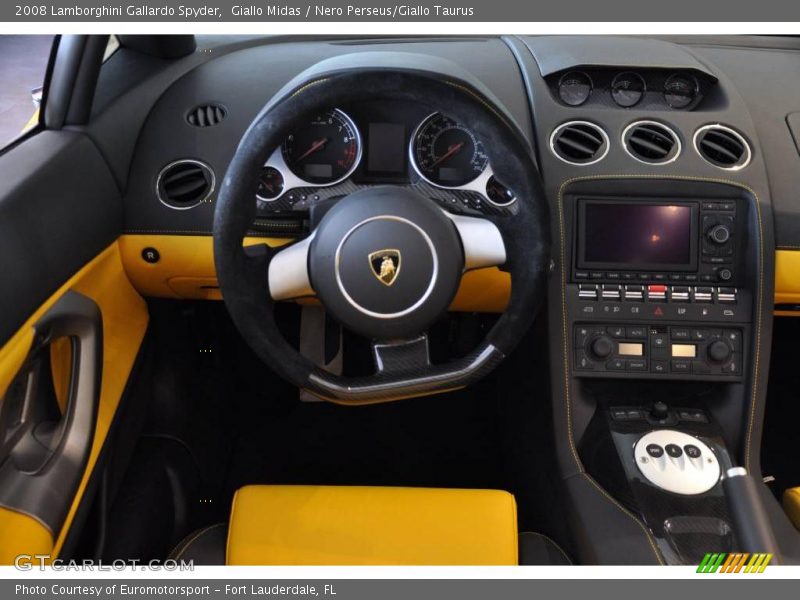 Giallo Midas / Nero Perseus/Giallo Taurus 2008 Lamborghini Gallardo Spyder