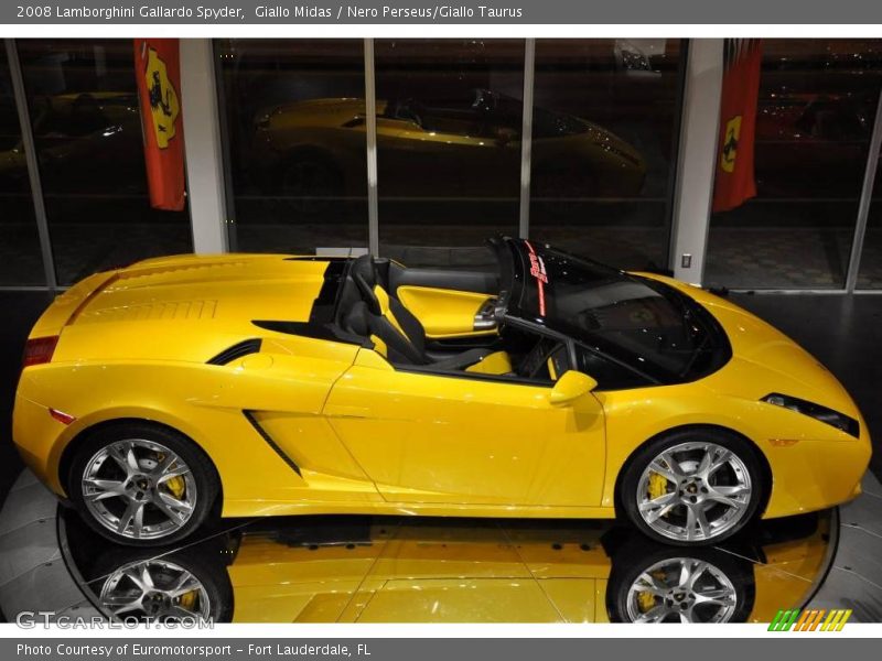 Giallo Midas / Nero Perseus/Giallo Taurus 2008 Lamborghini Gallardo Spyder