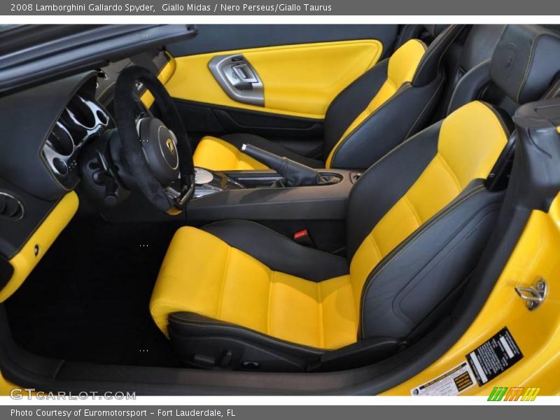 Giallo Midas / Nero Perseus/Giallo Taurus 2008 Lamborghini Gallardo Spyder