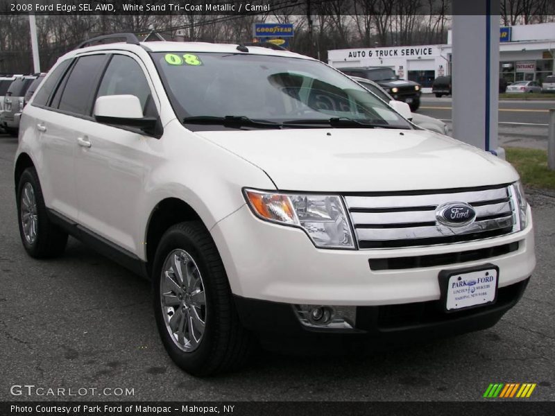 White Sand Tri-Coat Metallic / Camel 2008 Ford Edge SEL AWD