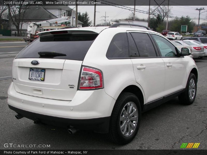 White Sand Tri-Coat Metallic / Camel 2008 Ford Edge SEL AWD