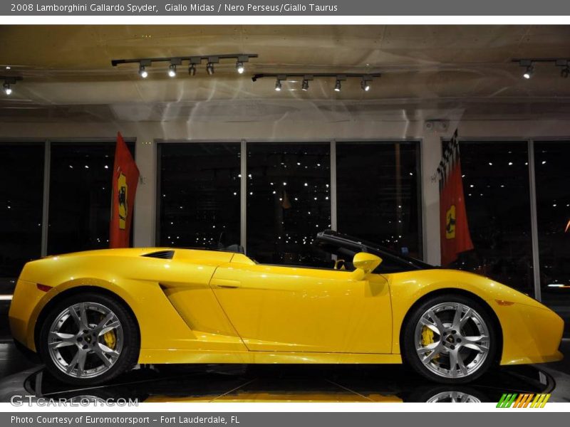 Giallo Midas / Nero Perseus/Giallo Taurus 2008 Lamborghini Gallardo Spyder
