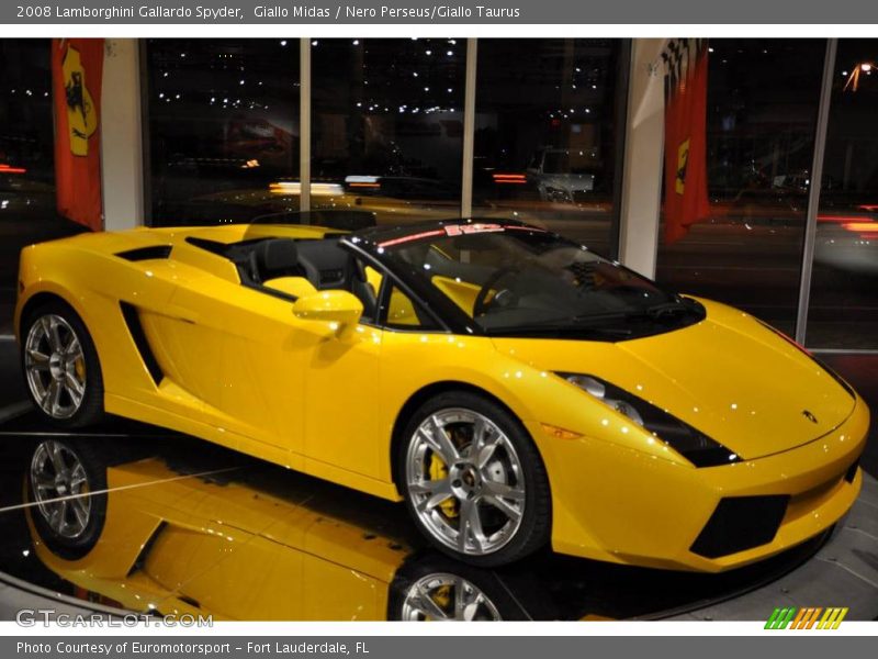 Giallo Midas / Nero Perseus/Giallo Taurus 2008 Lamborghini Gallardo Spyder