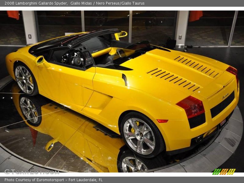 Giallo Midas / Nero Perseus/Giallo Taurus 2008 Lamborghini Gallardo Spyder