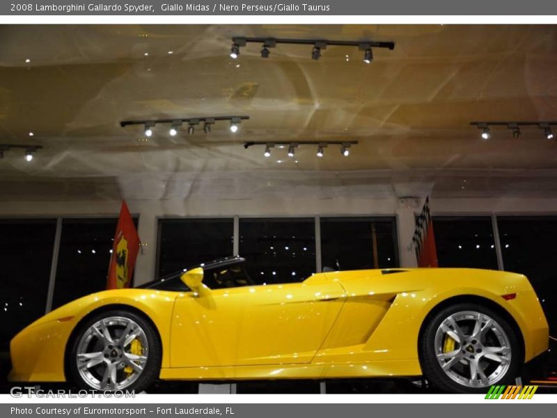 Giallo Midas / Nero Perseus/Giallo Taurus 2008 Lamborghini Gallardo Spyder
