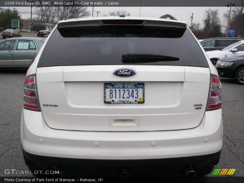 White Sand Tri-Coat Metallic / Camel 2008 Ford Edge SEL AWD